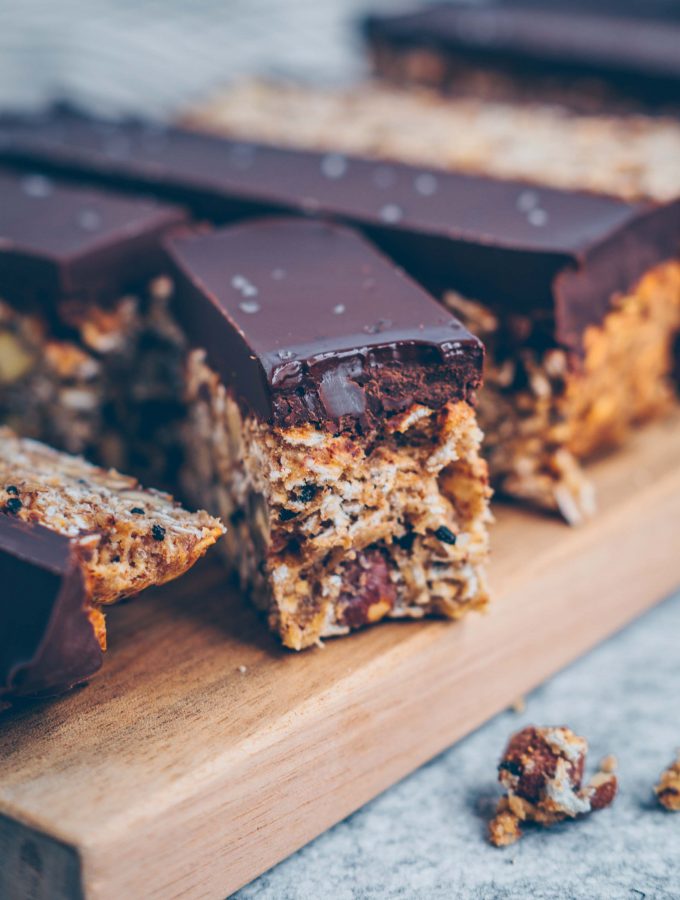 Bananen Haferflocken Flapjacks