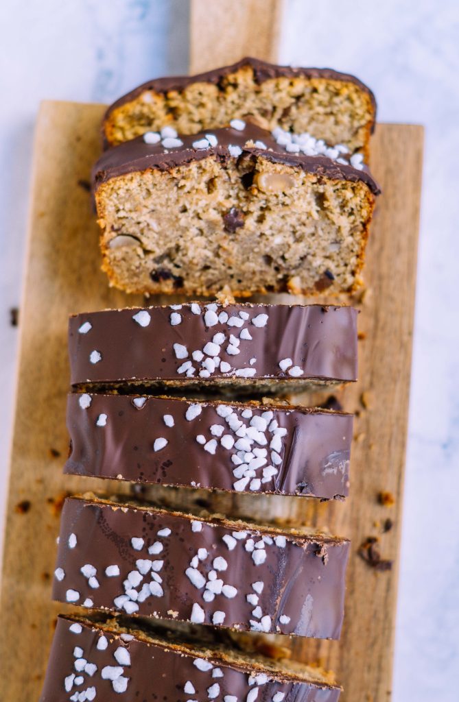 Hazelnut banana bread with chocolate cover Klara`s Life