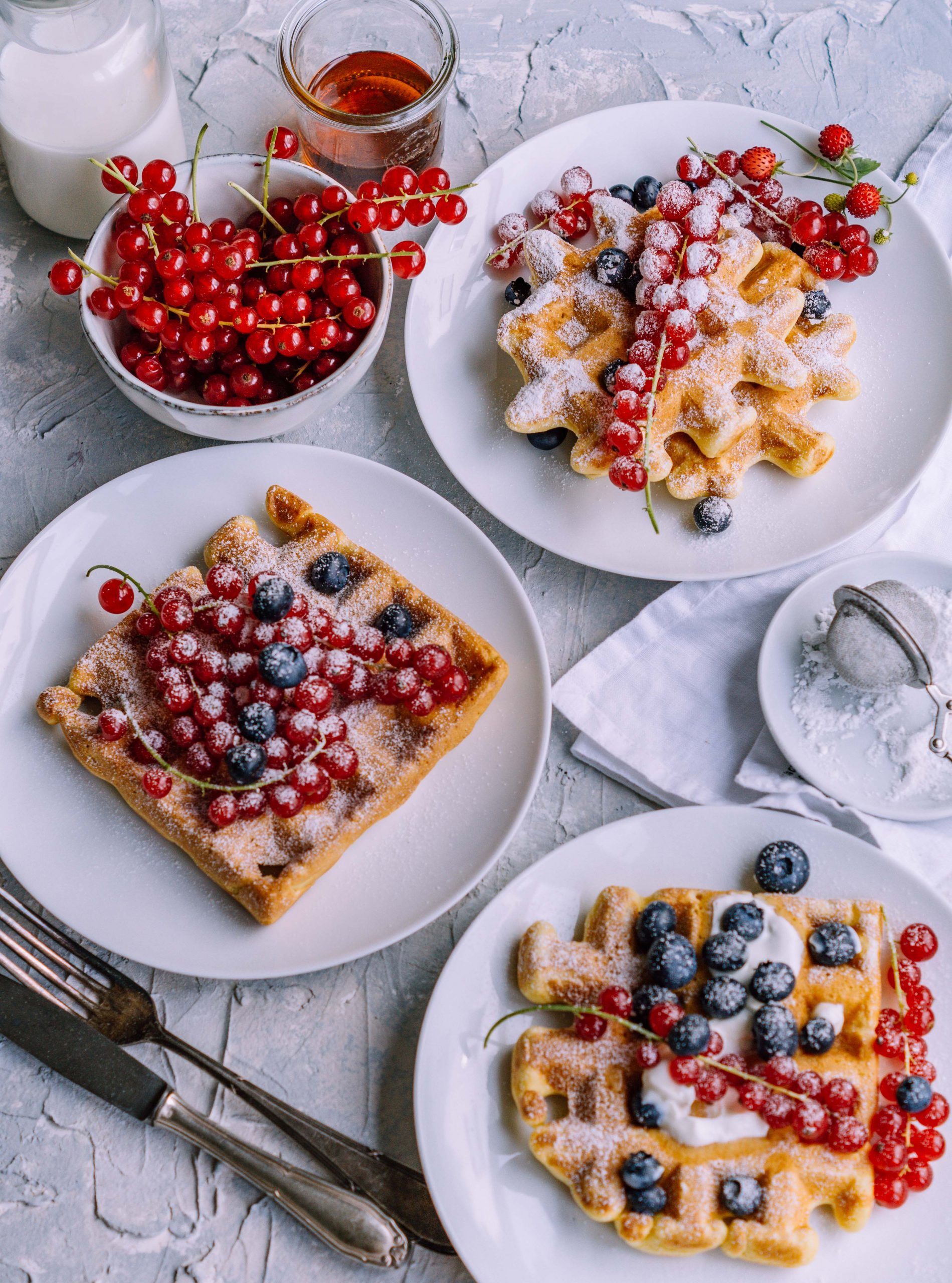 Grundrezept für Waffeln mit Maismehl
