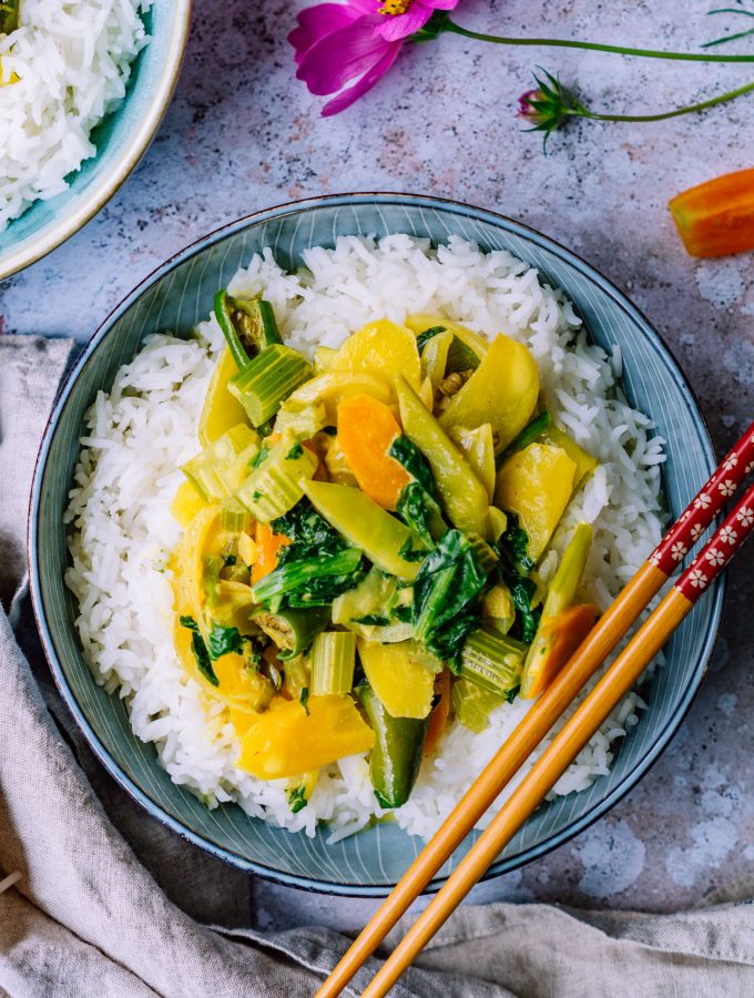 grünes Gemüse Curry