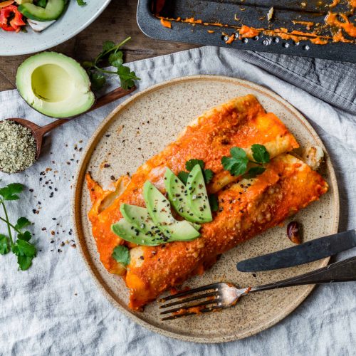 Corn Enchiladas with vegetable filling Klara`s Life