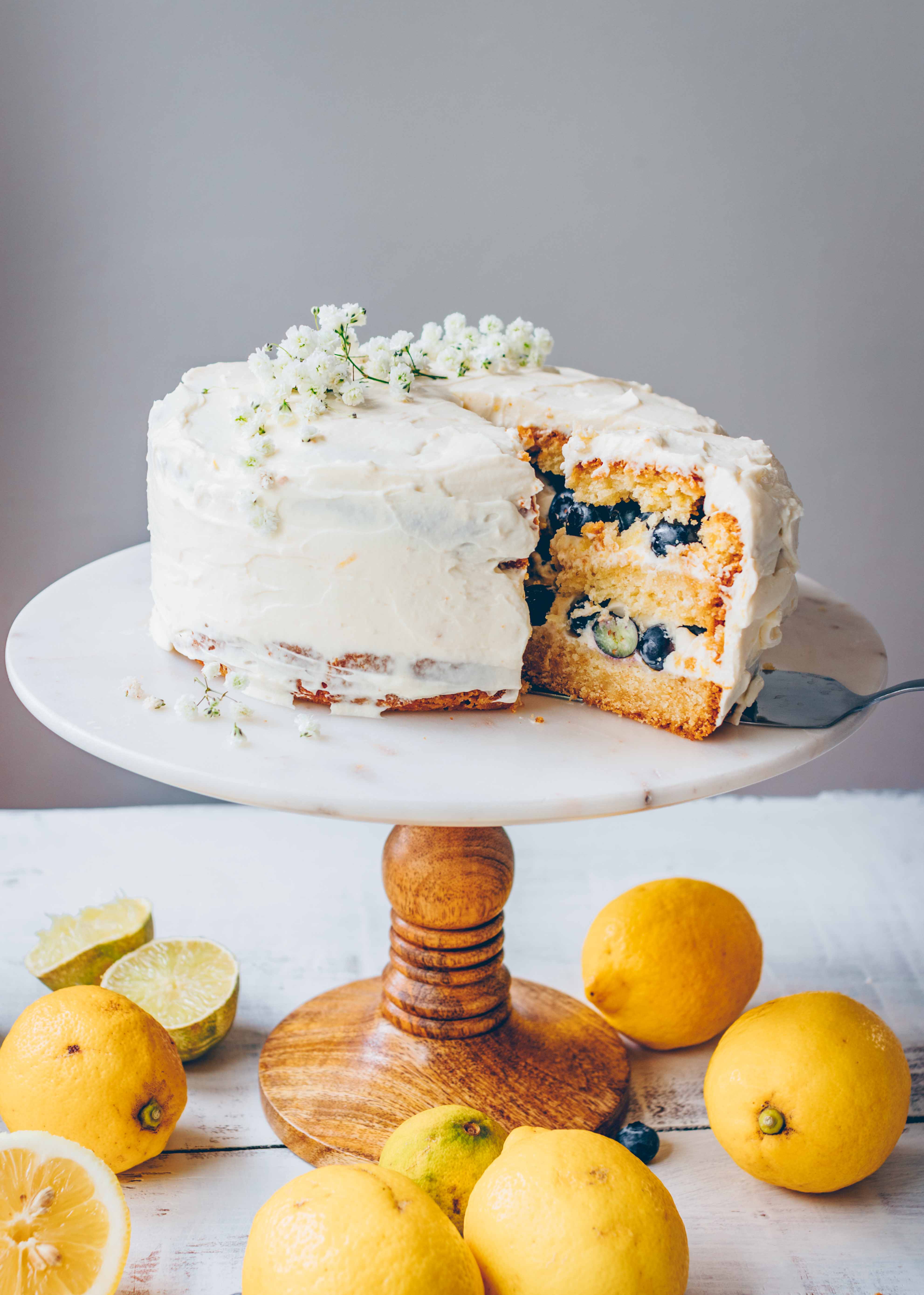 Blueberry Cheesecake Poke Cake | Beyond Frosting