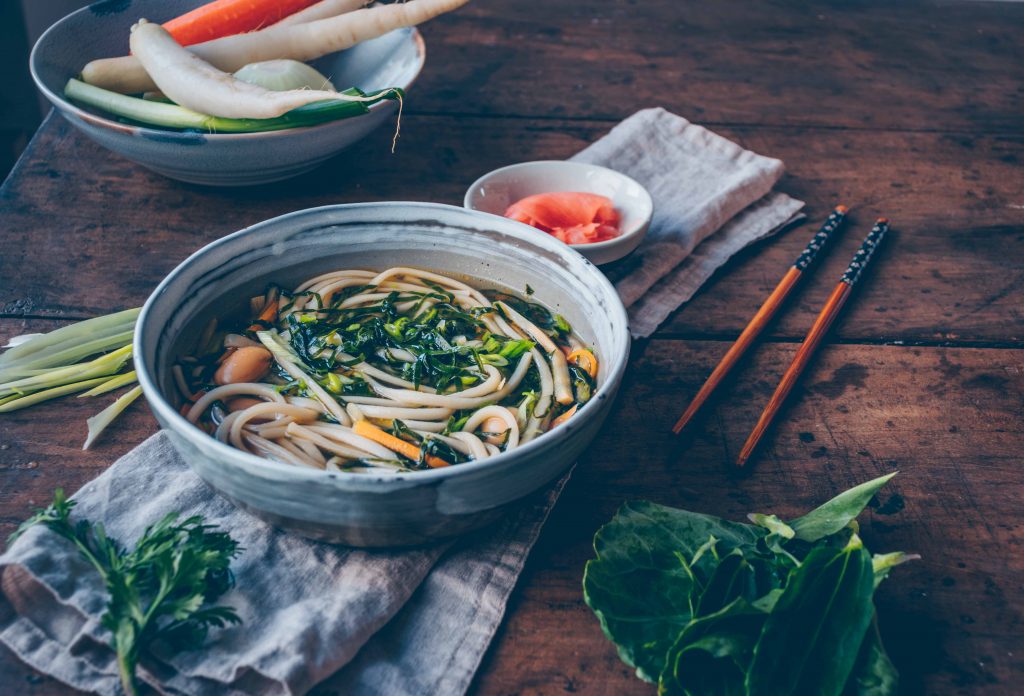 Miso Soup with udon noodles and pickled Japanese ginger - Klara`s Life