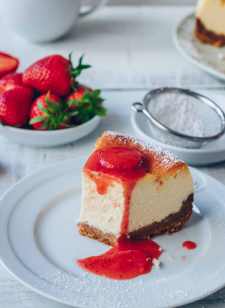 New York Cheesecake Style mit Erdbeersauce Klara`s Life