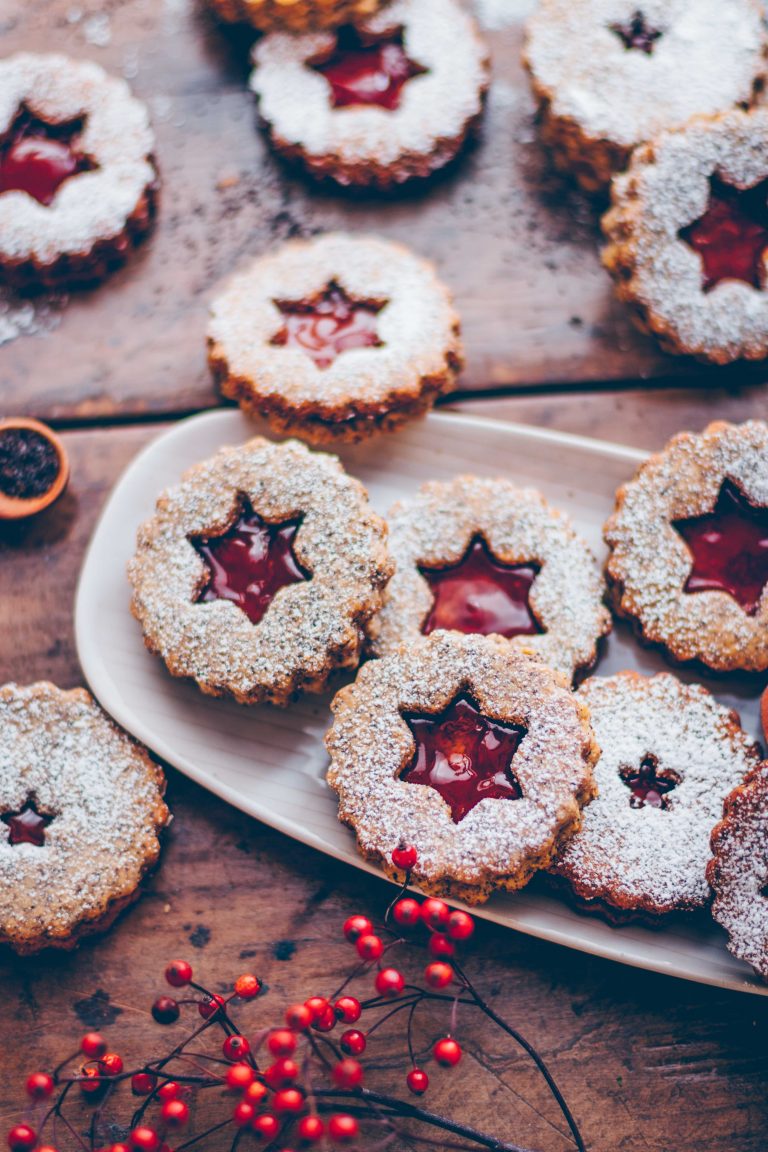 Poppy seed linzer cookies with rosehip jam Klara`s Life