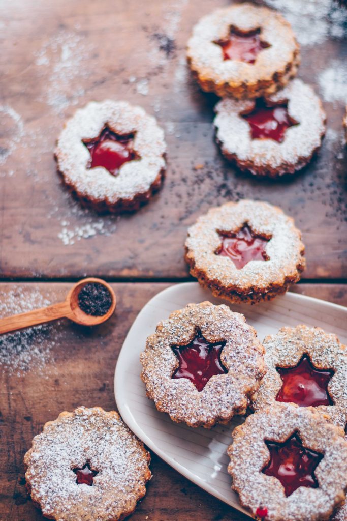 Poppy seed linzer cookies with rosehip jam Klara`s Life