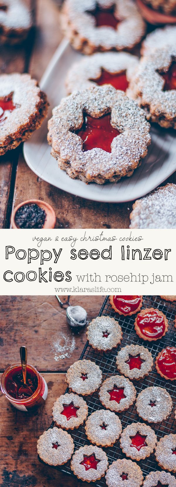 Poppy seed linzer cookies with rosehip jam Klara`s Life