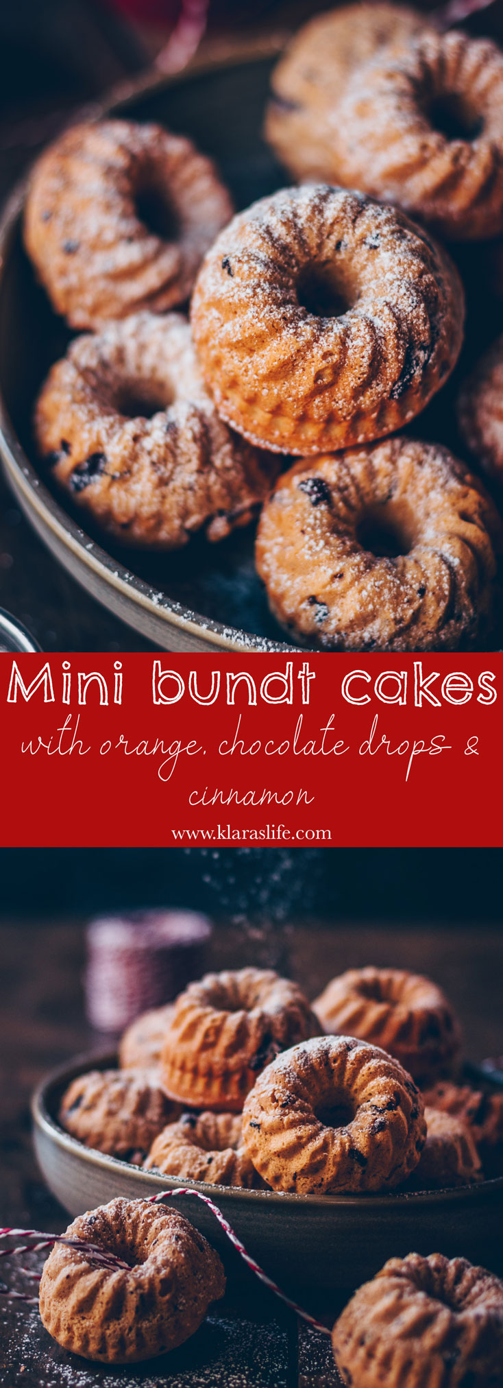 Mini Bundt Cakes With Oranges Chocolate Drops Cinnamon Klara S Life
