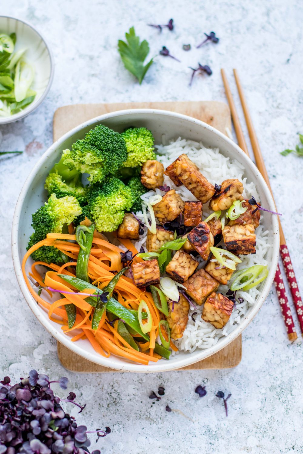 Tempeh Rice Bowl With Vegetables Easy Vegan Recipe Klara S Life