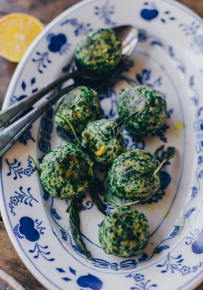 Spinach ricotta dumplings