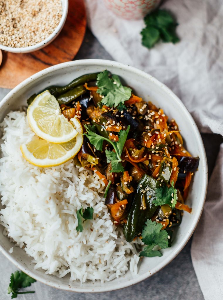 Eggplant Teriyaki with rice easy & spicy recipe Klara`s Life